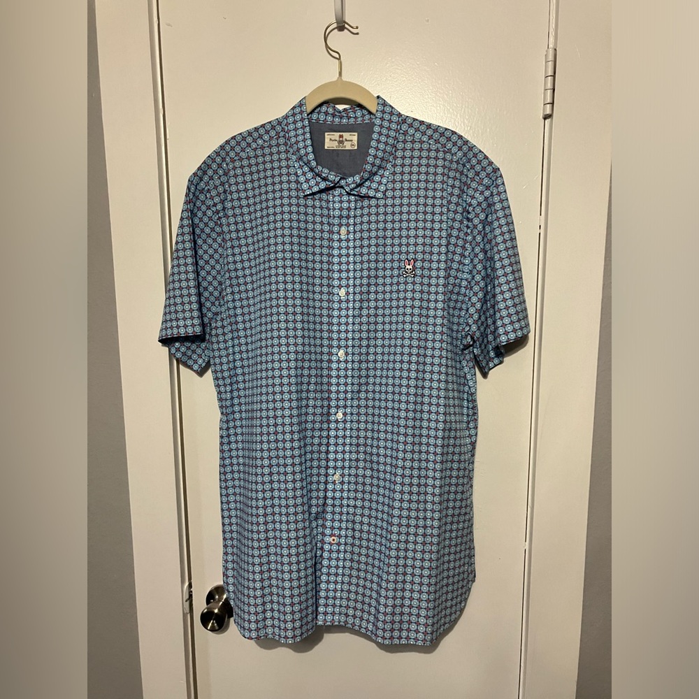 Psycho Bunny Men’s short sleeve button shirt